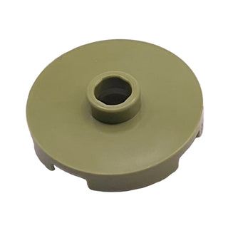 Tile, Round 2x2 with Open Stud, Part# 18674 Part LEGO® Olive Green