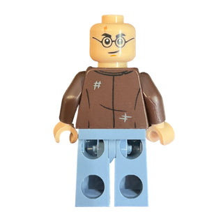 Harry Potter - Dark Brown Open Jacket, Sand Blue Legs, Bright Pink Stinging Jinx Face, hp528 Minifigure LEGO®