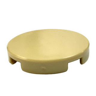 Tile, Round 2 x 2 with Bottom Stud Holder, Part# 14769 Part LEGO® Tan