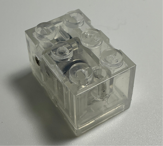 Light-Up 2x3 Brick, Battery Operated, CB2x3 & LB2x3 Custom Parts United Brick Co® Clear/RGB