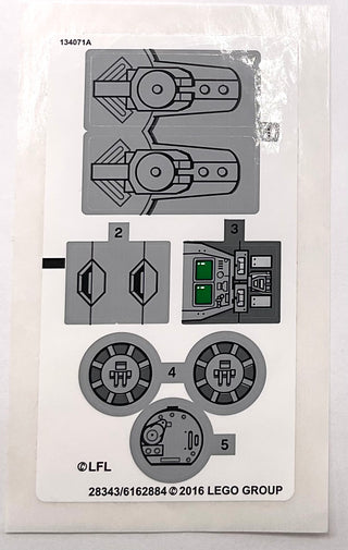 Sticker Sheet for Set AT-ST Walker, North American Version, 75153-1 - (28343/6162884), Part# 75153stk01b