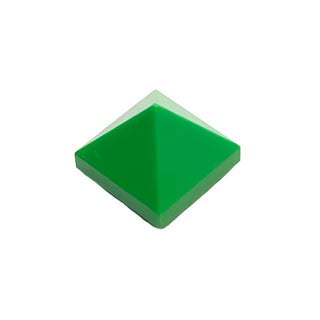 Slope 45 1 x 1 x 2/3 Quadruple Convex Pyramid, Part# 22388 Part LEGO® Bright Green