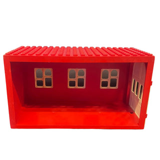 Fabuland Garage Block 10 x 20 x 9 with White Windows and White Doors, Part# x655c03