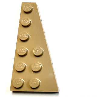 Wedge, Plate 6 x 3 Right, Part# 54383 Part LEGO® Dark Tan