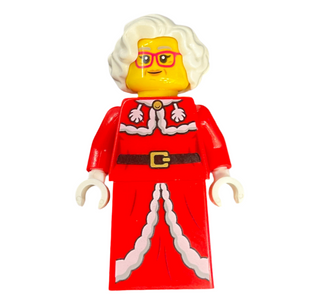 Mrs. Claus - Red Printed Dress, hol361 Minifigure LEGO®