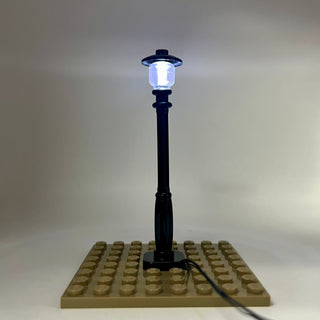 Lighting Kit, Lamp Post (Black Pole, White Light) ACCDC-B/W Light up kit United Brick Co®
