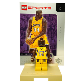 NBA Shaquille O'Neal - Los Angeles Lakers #34 (Home Uniform), nba022 Minifigure LEGO® Like New with Card and Stand