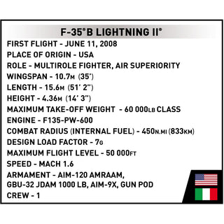 F-35B STOVL Lightning II Fighter Jet: COBI Set #5895 Building Kit Cobi Toys
