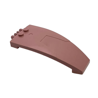 Windscreen 8 x 4 x 2 Curved Taper with Locking Dual Fingers, Part# 30536 Part LEGO® Sand Red
