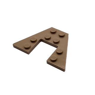 Wedge, Plate 4 x 6, Part# 47407 Part LEGO® Dark Tan