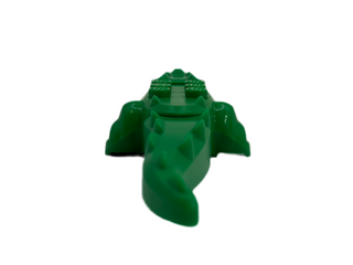 Alligator / Crocodile with 20 Teeth with Yellow Eyes without White Glints Pattern with Light Bluish Gray Technic, Pin 1/2, 18904c04pb01 Minifigure LEGO®