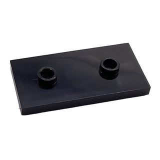 Plate, Modified 2x4 with 2 Studs (Double Jumper), Part# 65509 Part LEGO® Black