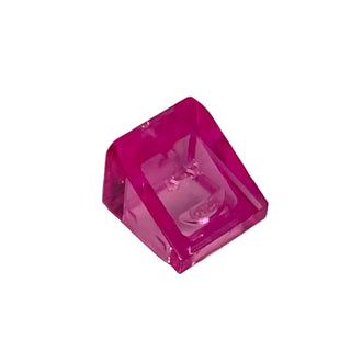 Bright magenta slope brick with 30-degree angle, transparent interior cavity visible.