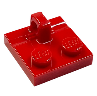 Hinge Plate 2 x 2 Locking with 1 Finger on Top, Part# 92582 Part LEGO® Red