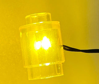 1x1 LED Light-up Round Brick, USB Powered, LS1x1R Custom Parts United Brick Co® Yellow