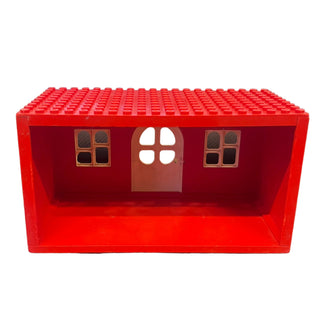 Fabuland House Block 10 x 20 x 9 with White Door and Windows, Part# x661c04