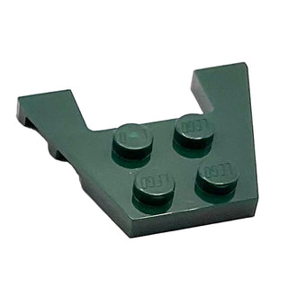 Wedge, Plate 3 x 4 with Stud Notches, Part# 48183 Part LEGO® Dark Green