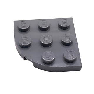 Plate, Round Corner 3x3, Part# 30357 Part LEGO® Dark Bluish Gray