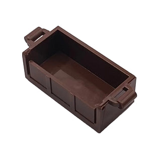 Container, Treasure Chest Bottom with Slots in Back, Part# 4738a Part LEGO® Brown