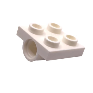 Plate, Modified 2x2 with Pin Hole, Part# 2444 Part LEGO® White
