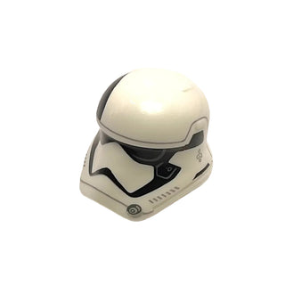 Minifigure, Headgear Helmet SW Stormtrooper Ep. 8 Pointed Mouth with Black Stripe on the Right Side Pattern (Executioner), Part# 20904pb04 Part LEGO® White Very Good