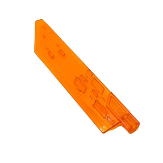 Propeller 1 Blade 14L with Axle Hole (Sword Blade), Part# 65184 Part LEGO® Trans-Orange