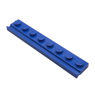 Plate, Modified 1x8 with Door Rail, Part# 4510 Part LEGO® Blue