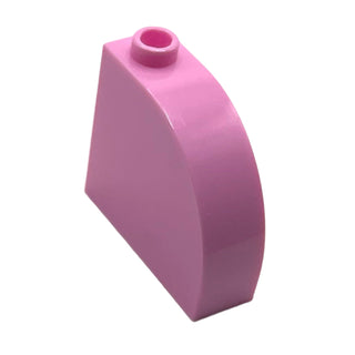 Slope, Curved 3 x 1 x 2 with Hollow Stud, Part# 33243 Part LEGO® Bright Pink