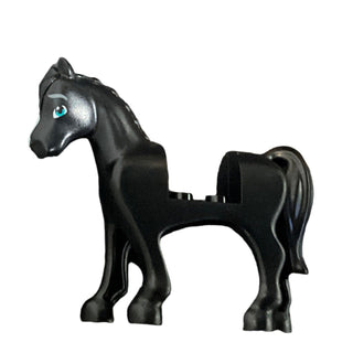 Horse Black with White Blaze, 93083c01pb19 LEGO® Animals LEGO®