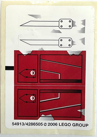 Sticker Sheet for Set 6207 - (54913/4286505), Part# 6207stk01 Part LEGO® Full Sheet