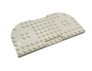 Brick, Modified 8x16x2/3 with 1x4 Indentations and 2 Rounded Corners, Part# 74166 Part LEGO® White  