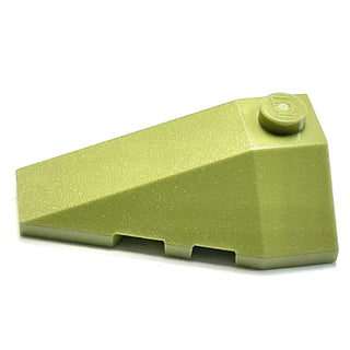 Wedge 4 x 2 Triple Left, Part# 43710 Part LEGO® Olive Green
