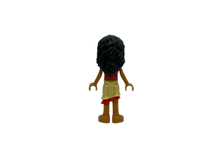 Moana (Medium Nougat) - Mini Doll, Coral and Red Strapless Top, Tan Layered Skirt with Red Ruffle, Black Hair, moa004 Minifigure LEGO®   