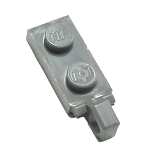 Hinge Plate 1 x 2 Locking with 1 Finger on End with Bottom Groove, Part# 44301a Part LEGO® Dark Bluish Gray