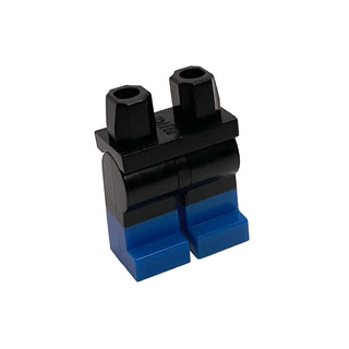 Minifigure Legs with Molded Blue Lower Legs / Boots Pattern, Part# 970c00pb0550 Part LEGO® Black