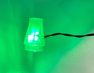 1x1 Flashing LED Light-up Cone, USB Powered, LFCONU Custom Parts United Brick Co® Green