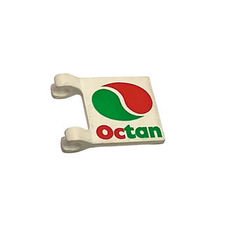 Flag 2 x 2 Square with Flat Edge with Octan Logo Pattern, Part# 2335px13