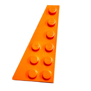 Wedge, Plate 6 x 3 Left, Part# 54384 Part LEGO® Orange