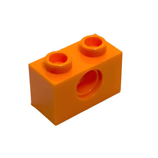 Technic, Brick 1x2 with Hole, Part# 3700 Part LEGO® Orange