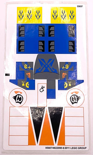 Sticker Sheet for Set Anakin & Sebulba's Podracers, 7962 - (95687/4622098), Part# 7962stk01 Part LEGO® Complete