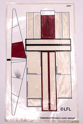 Sticker Sheet for Set A-wing Starfighter, 75003 - (12968/6022778), Part# 75003stk01 Part LEGO® Missing 13 Stickers