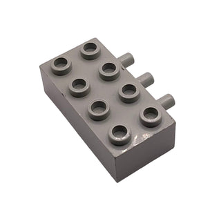 Pneumatic Distribution Block 2 x 4 with Non-return Valve, Part# 4692 Part LEGO® Light Gray Very Good