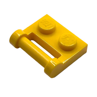 Plate, Modified 1x2 with Bar Handle on Side - Closed Ends, Part# 48336 Part LEGO® Yellow