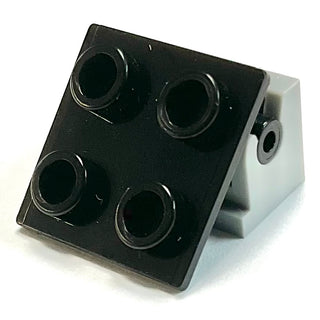 Hinge Brick 1 x 2 with Black 2 x 2 Top Plate (3937 / 6134), Part# atlhinge01 Part LEGO® Light Bluish Gray
