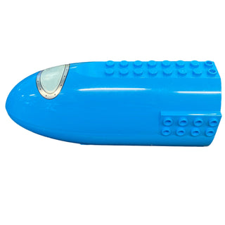 Aircraft Fuselage Forward Top Curved with Space Rocket Window with Silver Frame Pattern, 74164pb01 Part LEGO®