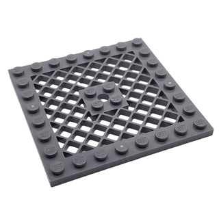 Plate, Modified 8x8 with Grille and Hole in Center, Part# 4151b Part LEGO® Dark Bluish Gray