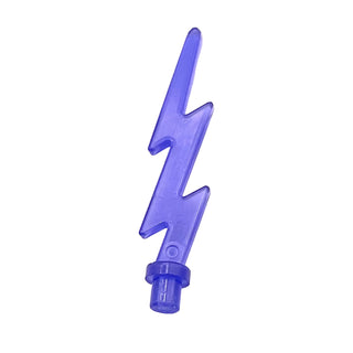 Wave Angular with Bar End (Lightning Bolt), Part# 27256 Part LEGO® Trans-Purple