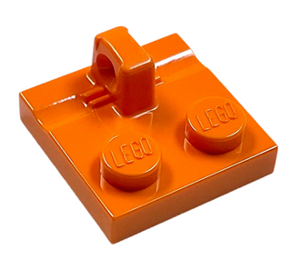 Hinge Plate 2 x 2 Locking with 1 Finger on Top, Part# 92582 Part LEGO® Orange