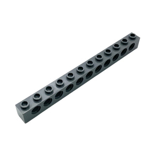 Technic, Brick 1x12 with Holes, Part# 3895 Part LEGO® Dark Bluish Gray  