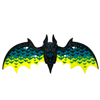 Wings with Black and Dark Turquoise Bats Pattern, Part# 41195pls01a Part LEGO® Very Good